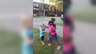 Shock Video shows 2 Black Kids Picking on Little White Girl