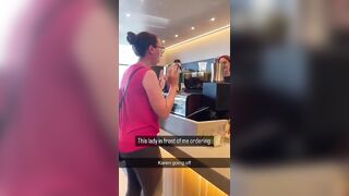 Woman has some Kind of Breakdown ordering Coffee in a Starbucks...