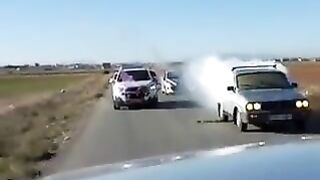 Instant Karma: Guy Shoots Fireworks on a Wedding Car, Ends Up Exploding in His Car!