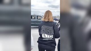 Adult Male fights off Texas High School students protesting ICE