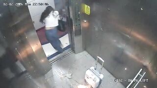 CCTV Footage Shows Gas Balloons Explosion inside a Lift in India