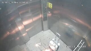 CCTV Footage Shows Gas Balloons Explosion inside a Lift in India
