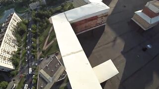Parkour runner Misses his jump and falls off a High Rise Rooftop...