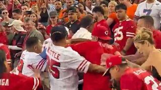 Wait, We're on the Same Team? 49ers Fans Brawl Each Other During Game.