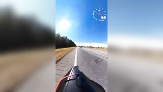 GoPro on Bike shows it going 173 MPH Running from Cops