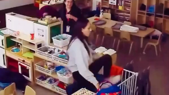Daycare worker seen hurling shoe at 5-year-old special needs girl in ...