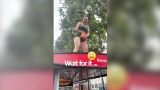 Women Twerking on Top of Bus Stop Ends Badly for Them....Hilariously for us.