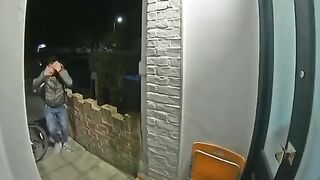 Lunatic Attacks Woman and Chases Her into Her Home.