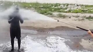 White Dude jumps in an oil pit and finds out