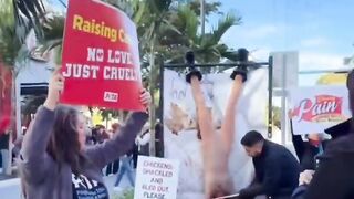 PETA crashed a Miami Raising Cane's grand opening this week