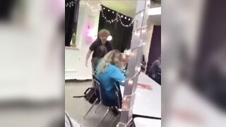 Fat Pathetic White Boy Attacks a Girl in Class and Loses