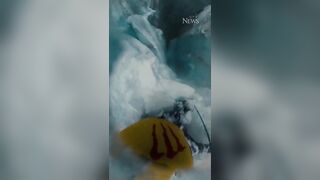 Skier wearing GoPro Falls into Crevasse he couldn't See in the Snow