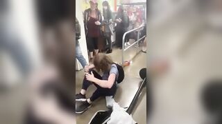 Bully Black Kid takes White Kids Headphones then Beats the Hell out of Him