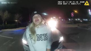 Cute Blonde I just want to Hug tries every trick but is still Arrested