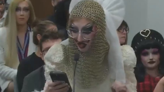 A drag queen DEMANDS for Arizona lawmakers to reject a bill that would make it a felony to perform drag in front of minors