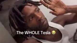 SWAT ripped through a Tesla and the garage door of an oogabogga Rapper