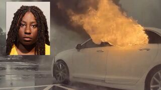 Horrible Florida Mother Leaves Kids in Car to Go Shoplift...Returns to Car on Fire.