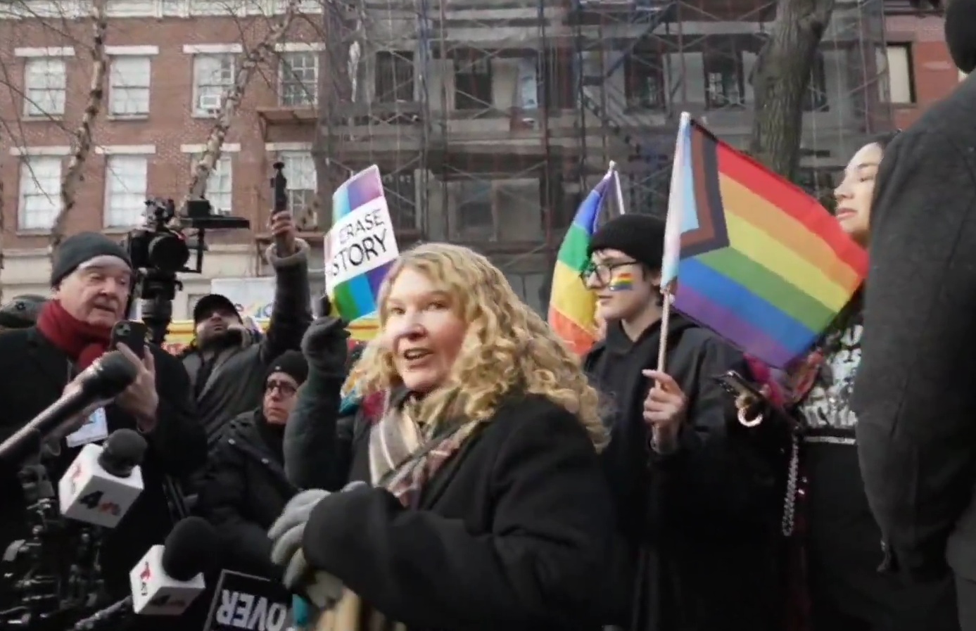 “Protestors” are OUTRAGED after President Trump ordered the gay flag be TAKEN DOWN on federal property in NYC