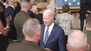 Biden walked out on a Medal of Honor ceremony, the highest honor for a soldier