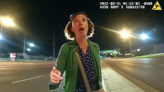 Crazy Drunk Karen Tries To Flee Officers … TWICE