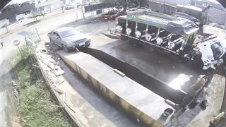 He died after being hit by a car while working at a washing machine.