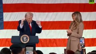 Trump tries to get Melania to Dance the YMCA but fails