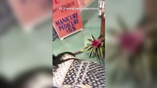 Nail Salon Customer Refuse to Pay.... Owner Grabs a Broom and Goes in Attack Mode.