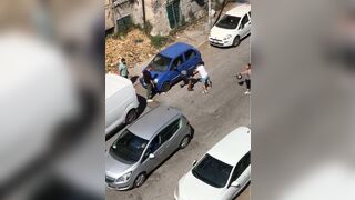 Accused Murderer is Beaten All the Way down the Street in Rome