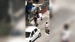 Accused Murderer is Beaten All the Way down the Street in Rome