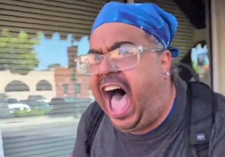 Liberal man berates a couple: “F*cking white nationalist christian piece of sh*t”