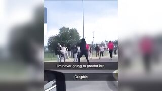 A NY Security Guard Shot in The Head as Fight Breaks Out During HS Football Game!