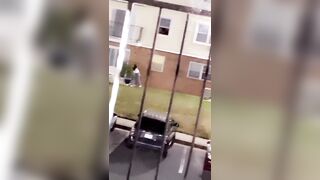 LOL: Side Chick Escapes out a Second Story Window When Guys Wife Comes Home.