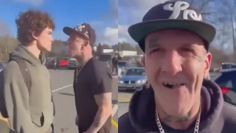 A student in Canada is claiming this man has been trying to pick fights with students