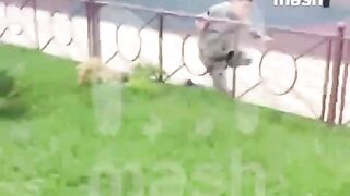 SCARY! Wild Boar Causes Absolute Chaos at the Playground.