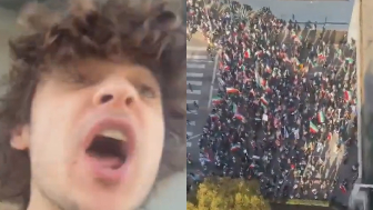 Man loses it at PRO-IRAN protest over the weekend