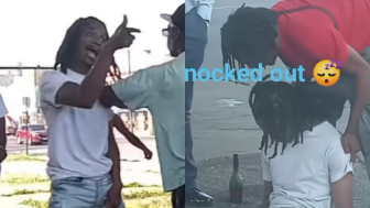Man getts knocked out cold during a street fighti n Chicago