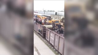 You want Proof? Here is a now Viral Video of Entire Train of Illegals Crossing into US