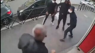 French man fights off 3 immigrants trying to rob him.