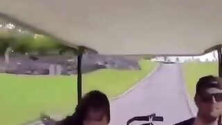I've Never Seen a Girl get out of a Golf Cart Like This