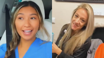 Nurses before and after a 12 hour shift