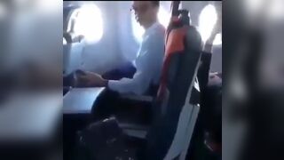 This Can't be Real..Man caught Masturbating on Airplane