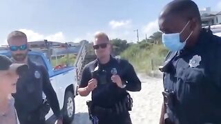 Girl gets handcuffed for Wearing Thong to the Beach