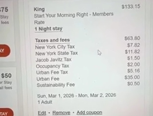 Don't forget the 'Ben Dover' tax! They literally have a Jewtax of $1.5 (Jacob Javits)