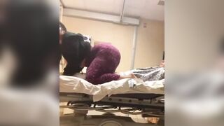 Stacked Girl makes Sure her Man is Entertained Laid Up in Hospital Bed