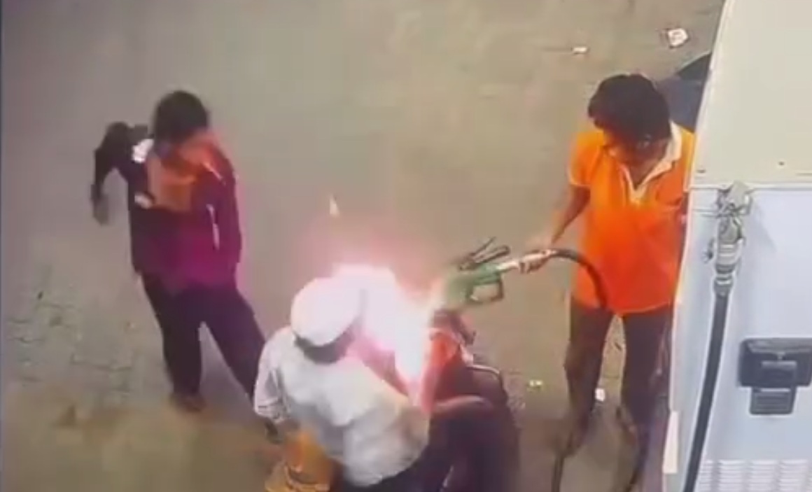 Why would you light a cigarette at a Gas Station?