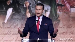 Crowd Erupts in Applause after Pete Hegseth Proclaims the Gospel.... " Christ is King..."