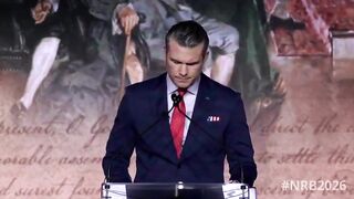 Crowd Erupts in Applause after Pete Hegseth Proclaims the Gospel.... " Christ is King..."