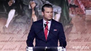 Crowd Erupts in Applause after Pete Hegseth Proclaims the Gospel.... " Christ is King..."