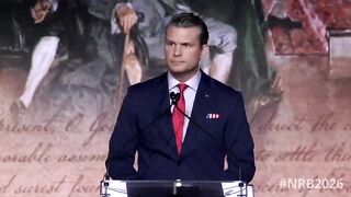 Crowd Erupts in Applause after Pete Hegseth Proclaims the Gospel.... " Christ is King..."