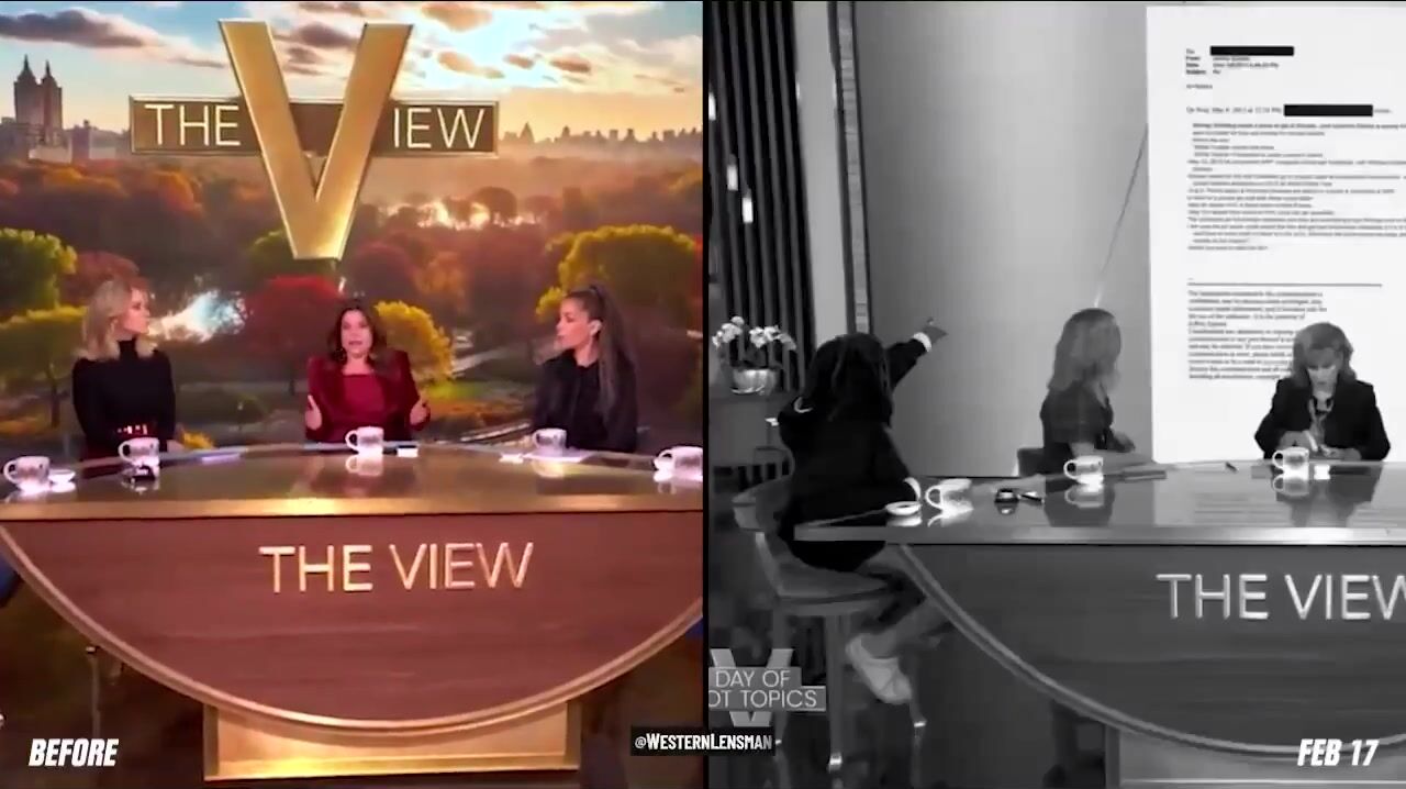 LOL: Watch How These Losers on The View Changed Their Stance after Whoopi's Name was Dropped in the Epstein Files.